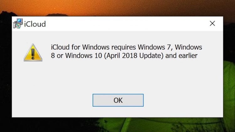 iCloud compatibility issues following Windows update