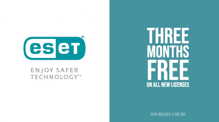 Three months free on new business ESET internet security licenses