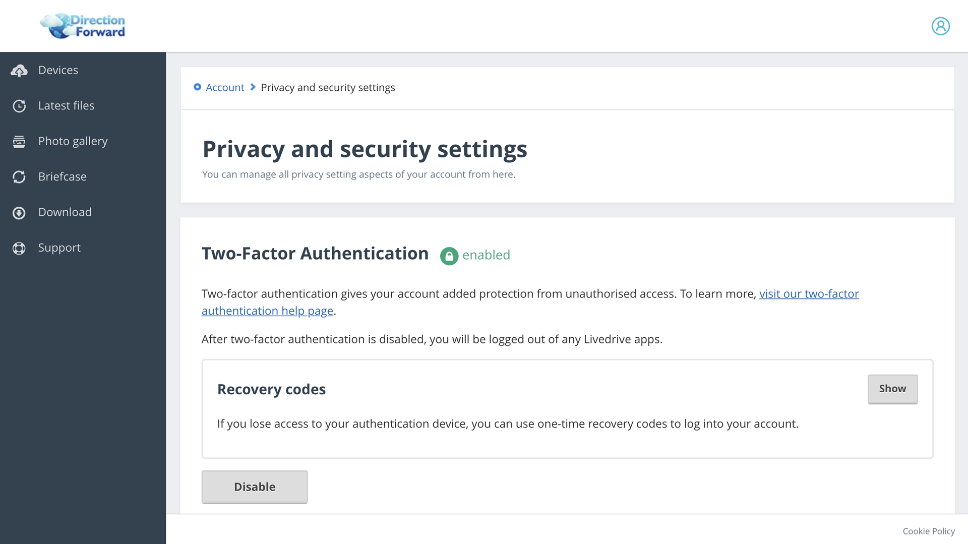 Two Factor Authentication for Cloud Backup and Shared Drive – Direction ...